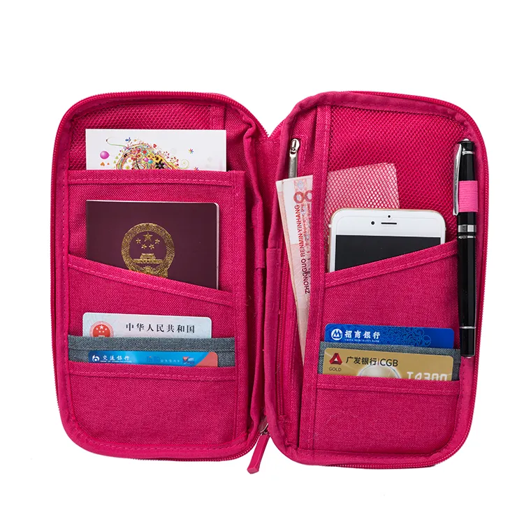 Cartera de viaje multifunción personalizada, organizador de tarjetas de pasaporte, de viaje, de lujo, logotipo personalizado