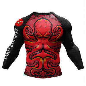 Ganzkörper-Digitaldruck Film charaktere Herren-T-Shirts Benutzer definiertes Logo Grafik farbe MMA Wear Rash Guard Jiu Jitsu für Männer - Product Image 2