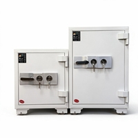 Caja Fuerte Digital Ignífuga de Acero de Alta Resistencia de 62 cm con Cerradura Electrónica de Código y Doble Seguridad, con Estante Ajustable para Oficina