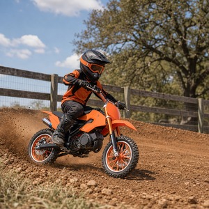 49cc Kids <strong>Dirt</strong> <strong>Bike</strong> 2 Stroke Air Cooled Pit <strong>Bike</strong> Alloy Wheels Front and Rear Disc Brake Pull Start for Off Road Riding - Product Image 5