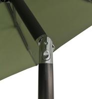Parapluie de patio anti-vent de 2.7 m avec manivelle et inclinaison en tissu d'auvent de bonne qualité vert