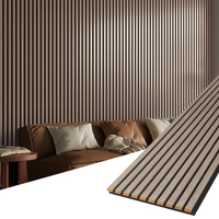Panneaux acoustiques fluorescents 3D en MDF vert, imperméables, ignifuges et insonorisants, panneaux muraux rainurés pour villas modernes, chambres et salles de sport