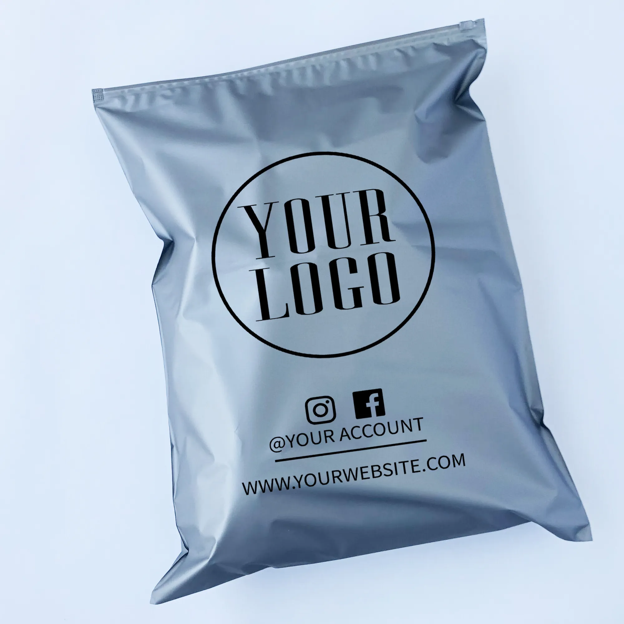 Groothandel Bedrukt Frosted Kleding Eva Zip Lock Rits Plastic Plastic Zakken Met Eigen Logo Voor T-shirt Verpakking