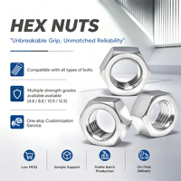 Meilleur prix pour écrous hexagonaux en acier inoxydable 304 DIN934 anti-corrosion M8 M10 M12 pour système de montage de panneaux solaires
