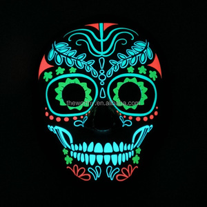 T-Worthy <span class=keywords><strong>Halloween</strong></span> 3D LED PVC Masque Glowing Scary Cosplay Mascarade <span class=keywords><strong>Costume</strong></span> avec 3D Horror Light up Caractéristique - Product Image 6