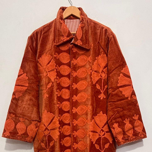 Veste en toile de coton respirante avec doublure en soie crochetée style bohème automne-hiver pour femmes, logo frontal, vente chaude TNT - Product Image 1