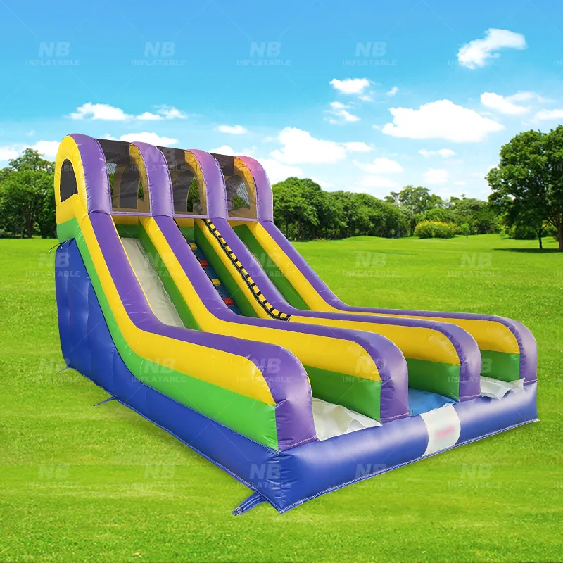 NB-SL107 Commercial adult kids waterslide with pool bouncy jump castle two lanes inflatable water slide