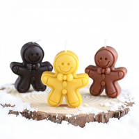 Neuartiges Weihnachtsduftkerzen-Geschenkset, Lebkuchenmann-förmige Duftkerzen für Hochzeits- und Feiertagssouvenirs.