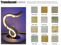 Dalle en surface solide acrylique translucide avec rétroéclairage LED pour mur et plan de travail, pour hôtel, maison, usage commercial