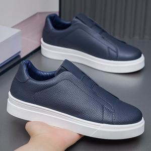 Scarpe Slip-On Uomo 2026 Completamente Bianche - Dettaglio Cuciture Eleganti, Suola Spessa, Calzature Quotidiane Comode, Minimaliste e di Stile - Product Image 5