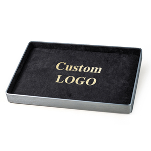 Bền Trọng lượng nhẹ Stackable khay đồ trang sức màu đen tùy chỉnh kim Loại trang sức <span class=keywords><strong>Display</strong></span> Set đồ trang sức khay hiển thị - Product Image 1