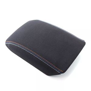 Cubierta de Consola Central para Audi A4, Caja de Almacenamiento de Cuero, 2009-2012, Panel de Reposabrazos de Gamuza Negra, Accesorio - Product Image 2