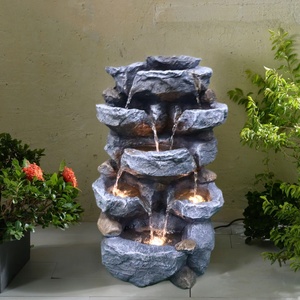 סיטונאי 6 קומות סלע מפל מפל מים חיצוני גן מים מזרקת מים עם אור הוביל לפטיו - Product Image 2
