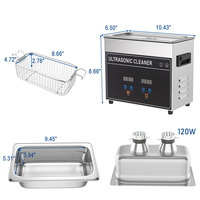 Nettoyeur à ultrasons portable 3L AC 110V/220V pour prothèses dentaires, bijoux, manucure, machine à laver ultrasonique dentaire