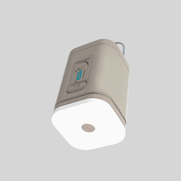 Pompe à air de poche portable avec lanterne de camping, mini pompe à air rechargeable par USB avec batterie
