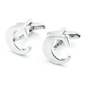 ขายส่งเครื่องประดับธุรกิจที่กําหนดเอง A-Z เริ่มต้น Cufflinks ตัวอักษรตัวอักษร 'C' โดยเฉพาะสําหรับงานแต่งงานชุดอุปกรณ์เสริม