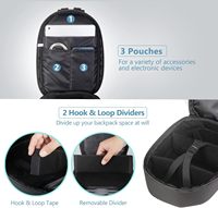 Étui de voyage rigide portable en EVA avec fermeture éclair pour 2 casques Meta Quest Pro VR, 12+ compartiments, conception étanche