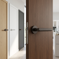 Poignée de porte invisible moderne en laiton, silencieuse et magnétique, installation facile pour les portes d'appartement, de bureau et de chambre