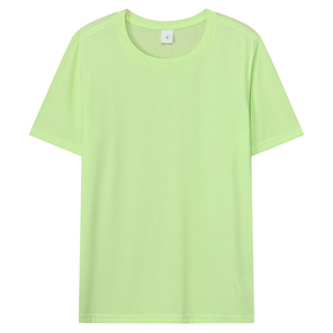 190Gsm algodón poliéster cuello redondo personalizado verde lima gráfico camiseta con <span class=keywords><strong>etiquetas</strong></span> y <span class=keywords><strong>etiquetas</strong></span> - Product Image 2