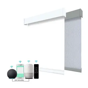 Automatic Remote Control Smart Blackout Polyester Fiber WiFi Google Tuya Shades Blackout Motorized Roller Blinds For Window