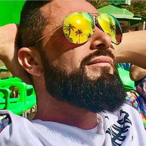 Gafas De <span class=keywords><strong>Sol</strong></span> De gran tamaño para hombre, lentes De <span class=keywords><strong>Sol</strong></span> De gran tamaño, De Metal auténtico, De diseñador colorido - Product Image 2