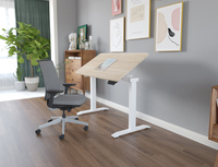 Table basculante à double moteur Tables électriques Cadre de bureau réglable en hauteur pour l'étude du dessin Mobilier de bureau à domicile