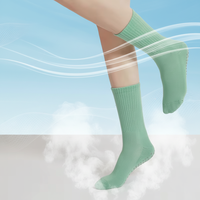 Chaussettes de sport en coton compressif antidérapantes pour femmes, respirantes, confortables, pour yoga, pilates, gym, fitness, usage quotidien