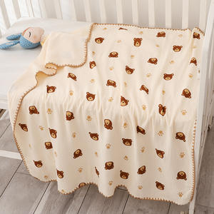 Couverture en mousseline pour bébé, personnalisée, luxueuse, confortable, 4 couches, pour filles, style européen et américain, toute saison, écologique - Product Image 3