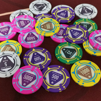 Jetons de Poker en métal classiques, Texas, personnalisés, avec boîte en Aluminium argenté