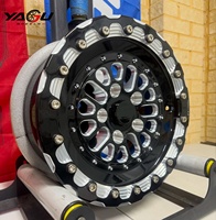 Jantes forgées Belak Series 2 noires à becquet fraisé de 16, 17, 18 et 20 pouces pour la course de dragster, compatibles avec Civic, Integra, Golf, BMW M3, M4, Supra A90
