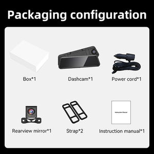 מצלמת רכב DVR עם ראיית לילה מעולה, מקליט וידאו 1080P, עדשה כפולה קדמית/אחורית, זווית רחבה, הקלטה בלולאה, ניטור חניה 24 שעות - Product Image 2