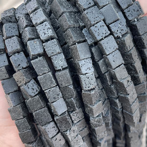 JD драгоценные камни оптом 4 мм 8 мм 10 мм 12 мм натуральный вулканический камень квадратной формы бусины идеально подходят для изготовления ювелирных изделий - Product Image 4