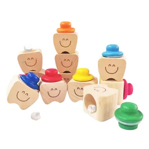 木制儿童纪念品婴儿牙盒男孩女孩保存牙齿脐带牙盒