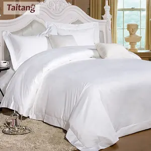 تخصيص حجم غطاء سرير مجموعة الأبيض الفاخرة الفراش/100% القطن لينة الفاخرة الفراش مجموعة الملك الحجم