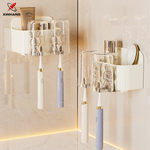 Portaspazzolini Xinhang con <span class=keywords><strong>ventosa</strong></span>, porta spazzolini da parete con dispenser per dentifricio - Product Image 2