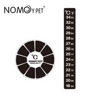 NOMOY PET Stiker Termometer Reptil Tempel Bulat/Persegi Panjang untuk Akuarium NFF-72 Persegi Panjang NFF-73 Bulat