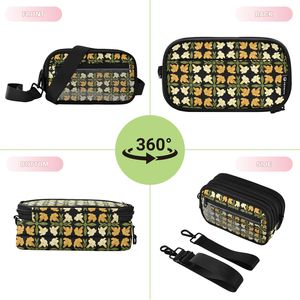 Hawaiian Custom Ulu 3 in 1 PVC <b>Clear</b> Crossbody <b>Bags</b> Waterproof Portable Lightweight Polyester Mobile Phone Shoulder Sling <b>Bag</b> - Product Image 2