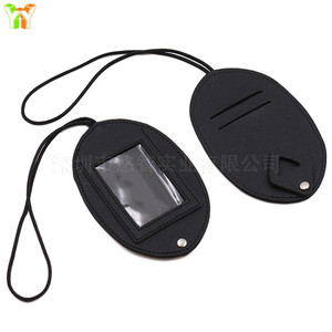 PU leather luggage tag <b>holder</b>, luggage boarding name tag, can be used to hang glasses chains, access cards, and <b>ID</b> card <b>holders</b>. - Product Image 2