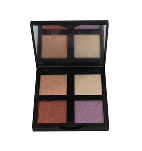 Pigmento alta brillo MSDS de la FDA 4 colores en polvo seco de etiqueta privada cosméticos maquillaje sombra de <span class=keywords><strong>ojos</strong></span> de caso - Product Image 1
