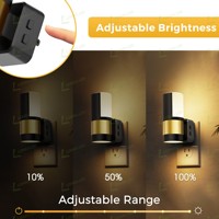 Lampe de chevet LED LOHAS, éclairage nocturne, lumière ascendante et descendante, capteur crépuscule-aube, moderne, 180 °   Veilleuse rotative à brancher pour chambre à coucher