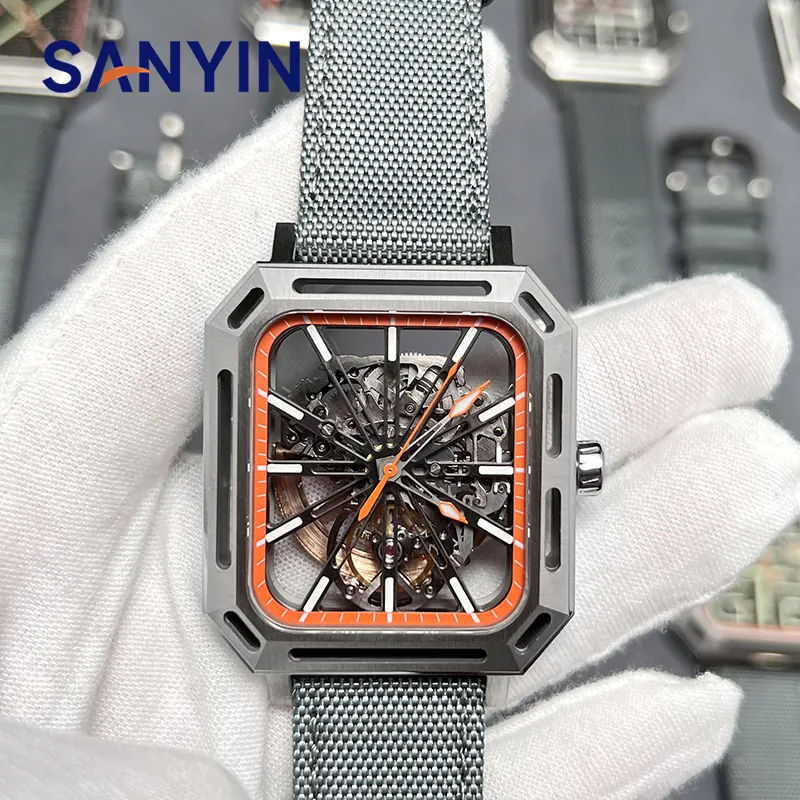 SANYIN शीर्ष फैशन स्वचालित क्वार्ट्ज बिक्री सोने के लिए इंतजार स्वचालित Tourbillon स्वचालित यांत्रिक घड़ी पुरुषों