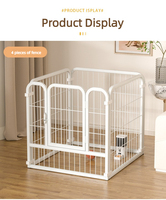 Clôture modulaire en fer pour animaux de compagnie, enclos pour chien, barrière intérieure réglable avec boutons-pression, pour chiens de petite, moyenne et grande taille, usage domestique