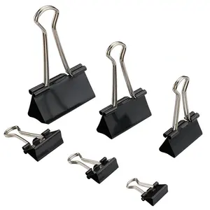 Metallo Carta Binder Clip di Materiale e 19 MILLIMETRI Clip legante nero a coda, 3/4 POLLICI commercio all'ingrosso Clip di colore nero