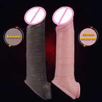 Set de Vibrador de Silicona Líquida para Adultos, Pene Engrosado y Alargado, con Diseño de Dientes de Lobo, Hueco, 100% Impermeable y Ecológico