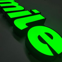 Enseigne LED extérieure personnalisée pour magasin, logo d'entreprise, panneau lumineux, enseigne en lettres LED sans cadre en aluminium, enseigne extérieure pour boutique