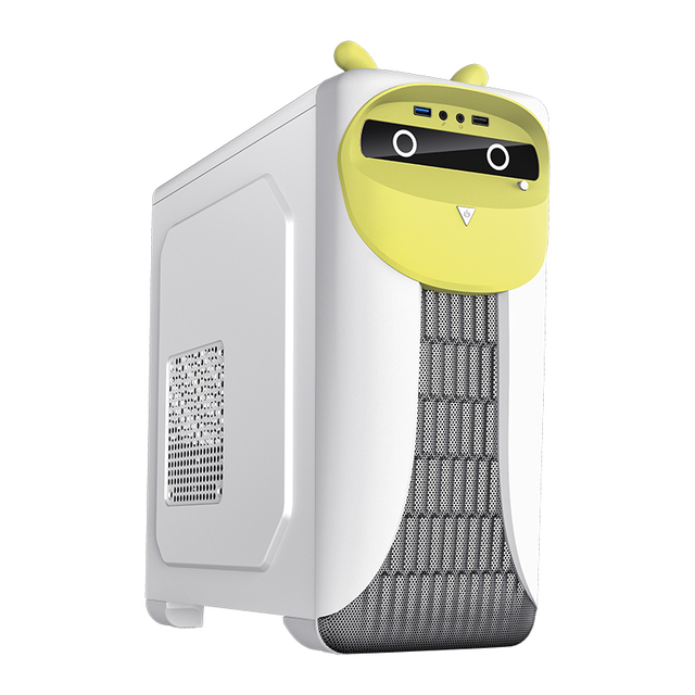 GAMEMAX Micro ATX Mid Tower Desktop Gaming Cabinet OEM PC Case with Cooling Fans USB & Audio Front Ports Cool Style Stock Steel