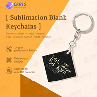 Blanko Sublimations-Aluminium-Schlüsselanhänger Beidseitig Bedruckbar 12 Formen Individuelles Foto Logo Metall-Schlüsselring Sofort Lieferbar