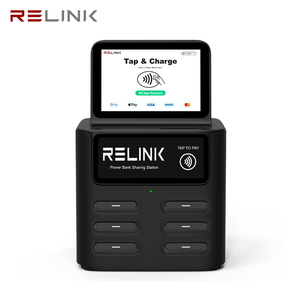 Station de partage de batteries externes Relink Pro intégrée avec système de paiement par carte de crédit NFC pour les unités de 5000mAh/8000mAh, Kiosque pour flotte mondiale - Product Image 2