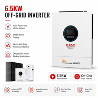 Système solaire hybride 20 kWh 550W avec panneaux solaires, onduleur 6,5 kW 48V 220V et batterie lithium 16 kWh Lifepo4, kit solaire