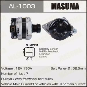 Alternador Automotriz AL-1003 de Calidad MASUMA, Piezas Eléctricas para Automóviles, Directo de Fábrica para TOYOTA - Product Image 3